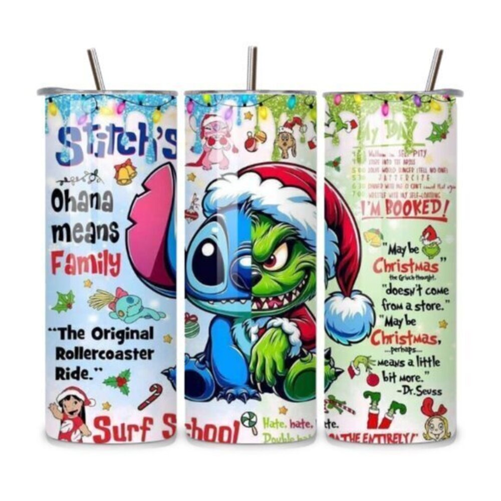 Stitch / Grinch 20oz Stainless Steel Tumbler